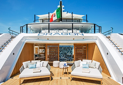 Tribù arreda lo yacht M/Y Dragon